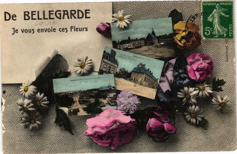Carte postale ancienne De Bellegarde - Je vous envoie ces Fleurs