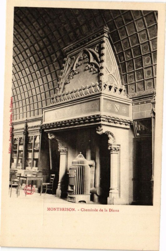 Carte postale ancienne Montbrison - Cheminée de la Diana à Montbrison
