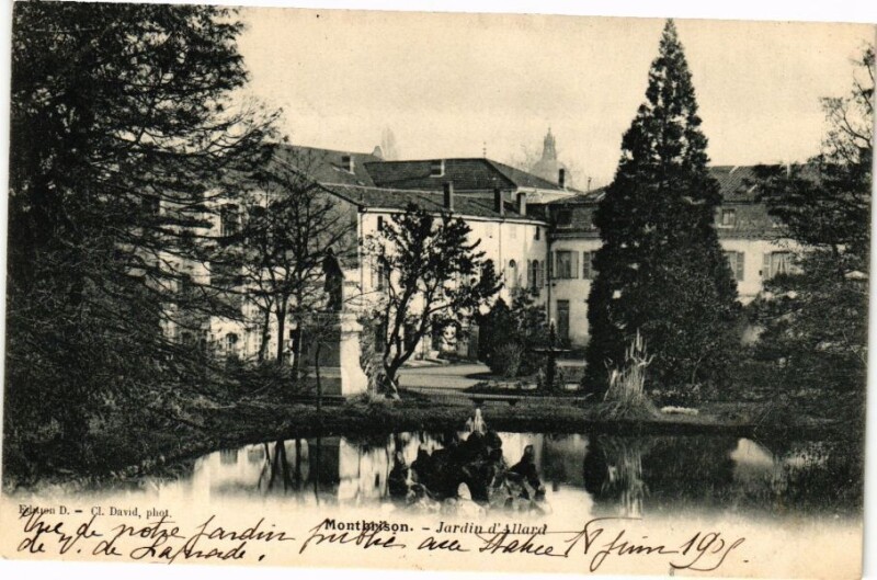 Carte postale ancienne Montbrison - Jardin d'Allard à Montbrison