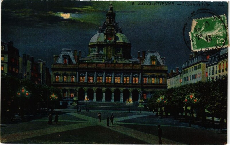 Carte postale ancienne Saint-Etienne - L'Hotel de Ville à Saint-Étienne