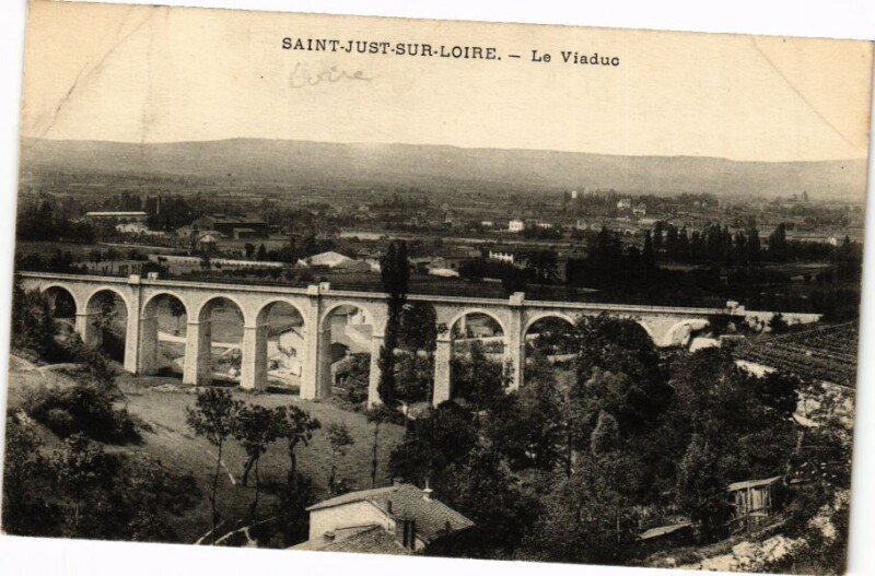 Carte postale ancienne Saint-Just-sur-Loire - Le Viaduc