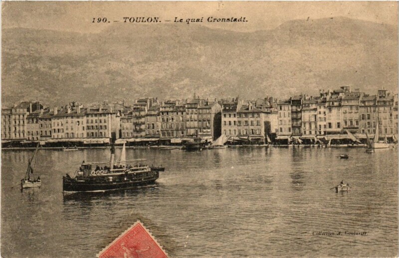 Carte postale ancienne Toulon Le quai Cronstadt à Toulon