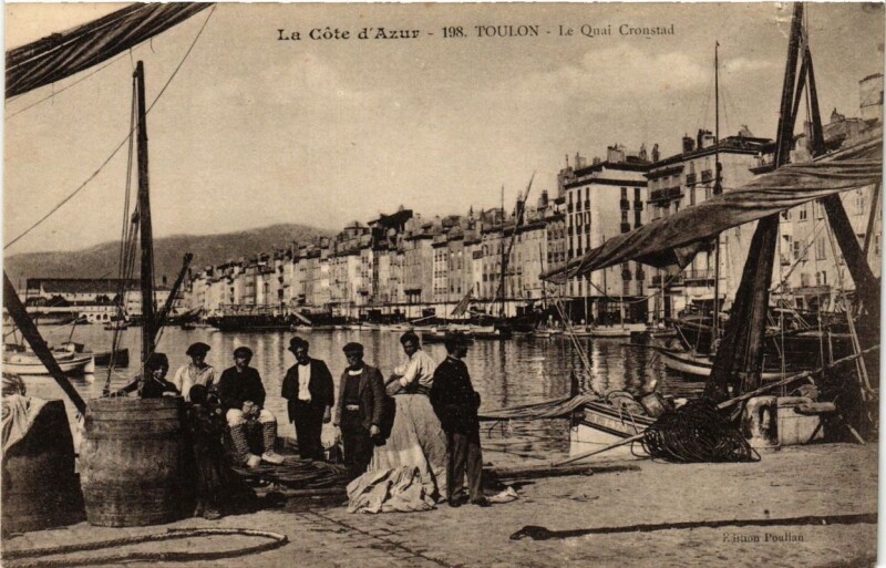 Carte postale ancienne Toulon Le Quai Cronstadt à Toulon