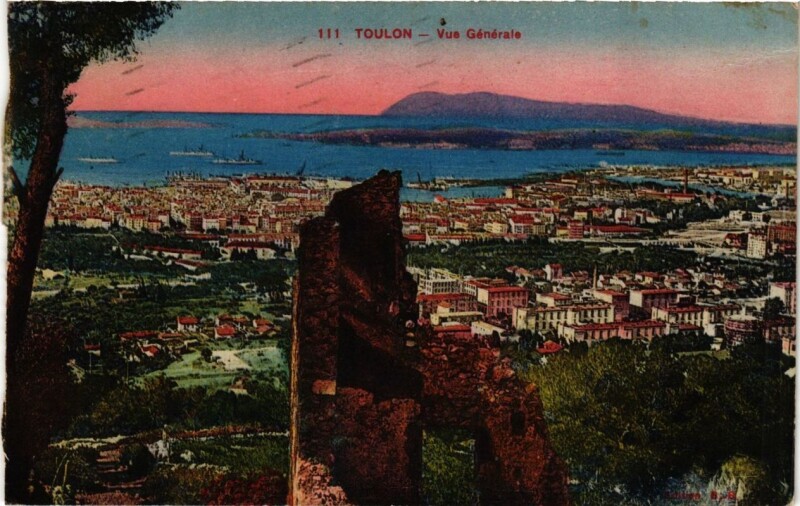 Carte postale ancienne Toulon Vue générale à Toulon