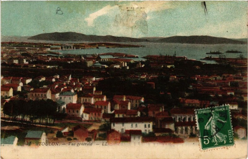 Carte postale ancienne Toulon Vue générale à Toulon