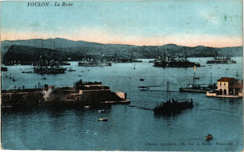 Carte postale ancienne Toulon La Rade à Toulon