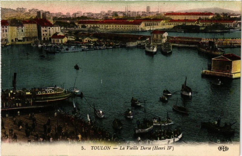 Carte postale ancienne Toulon La Vieille Darse à Toulon