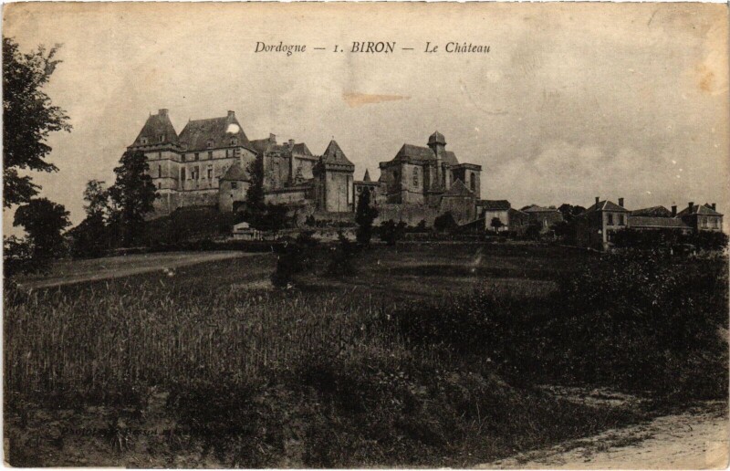 Carte postale ancienne Biron-Le Chateau à Biron