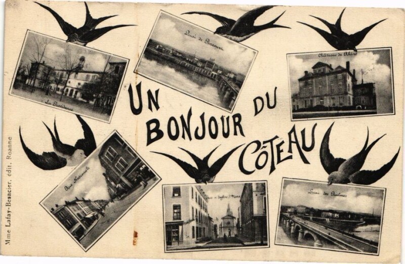 Carte postale ancienne Un Bonjour du Coteau