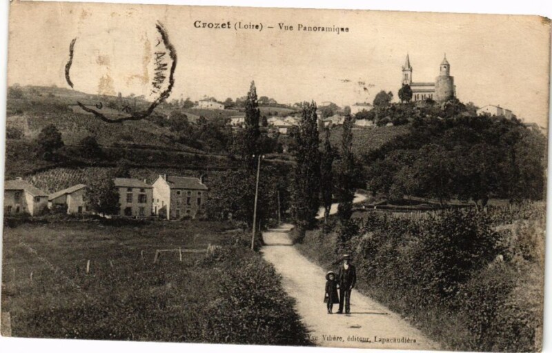 Carte postale ancienne Crozet - Vue Panoramique