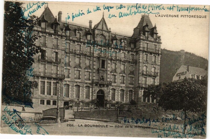 Carte postale ancienne La Bourboule - Hotel de la Metropole à La Bourboule