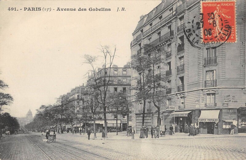 Carte postale ancienne Tout Paris - Paris 13e - Avenue Des Gobelins à Paris 13e