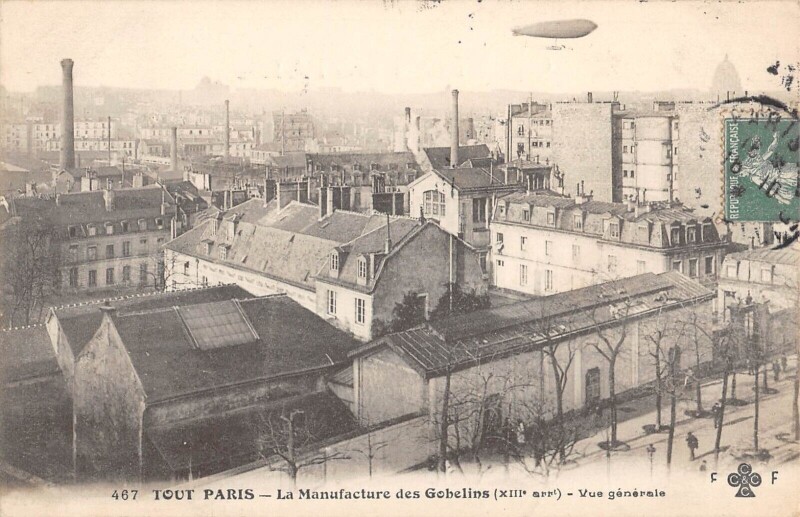 Carte postale ancienne La Manufacture des Gobelins - Vue générale à Paris 13e
