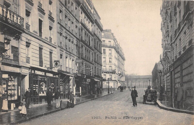 Carte postale ancienne Rue Coypel à Paris 13e