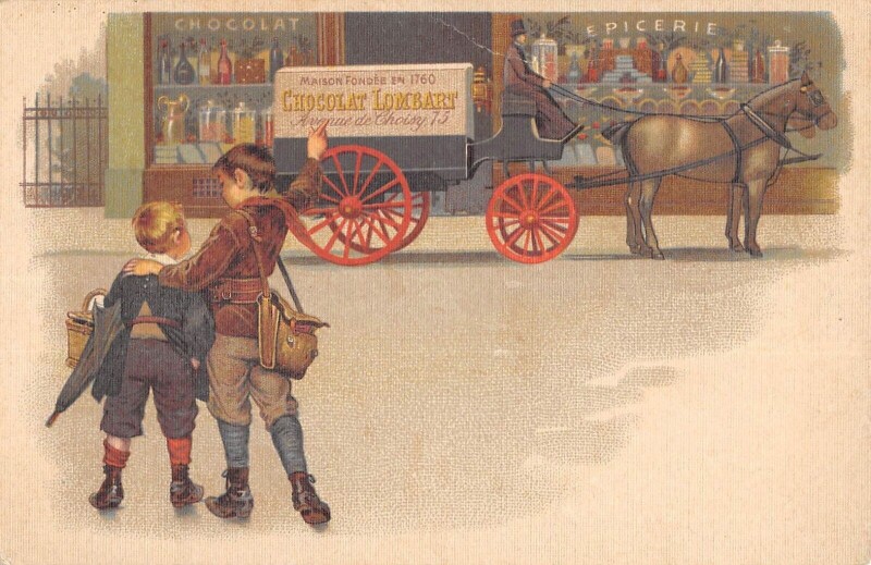 Carte postale ancienne Chocolat Lombart - Avenue de Choisy à Paris 13e