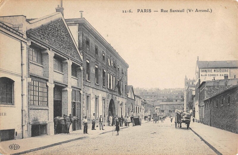 Carte postale ancienne Paris 5e Rue Santeuil à Paris 5e
