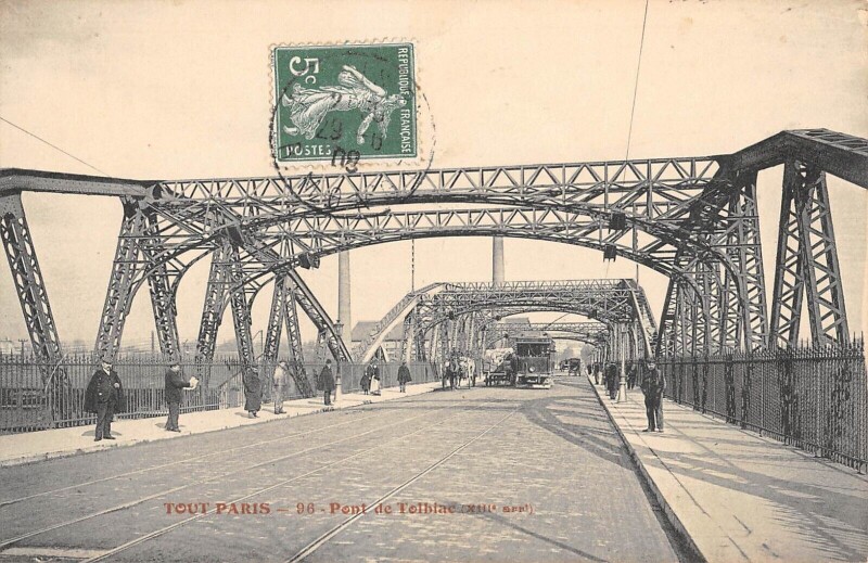 Carte postale ancienne Pont de Tolbiac à Paris 13e