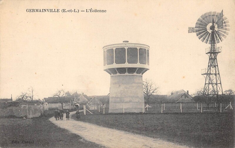 Carte postale ancienne Germainville L'Eolienne à Germainville