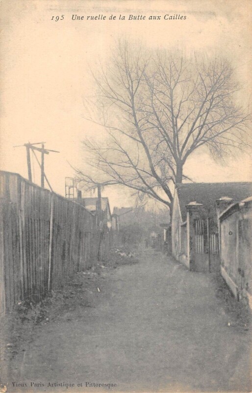 Carte postale ancienne Une ruelle de la Butte aux Cailles à Paris 13e