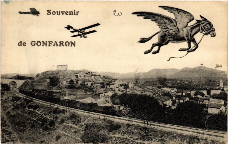 Carte postale ancienne Souvenir de Gonfaron à Gonfaron