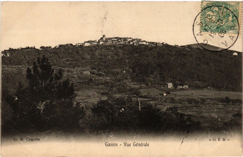 Carte postale ancienne Gassin - Vue générale à Gassin