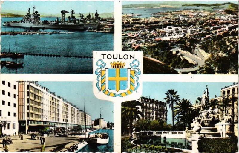 Carte postale ancienne Toulon Souvenir à Toulon