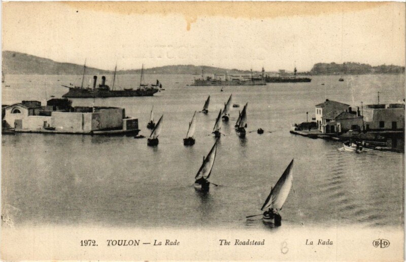 Carte postale ancienne Toulon La Rade à Toulon