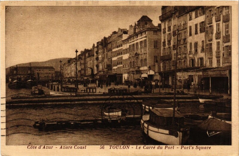 Carte postale ancienne Toulon Le Carré du Port à Toulon