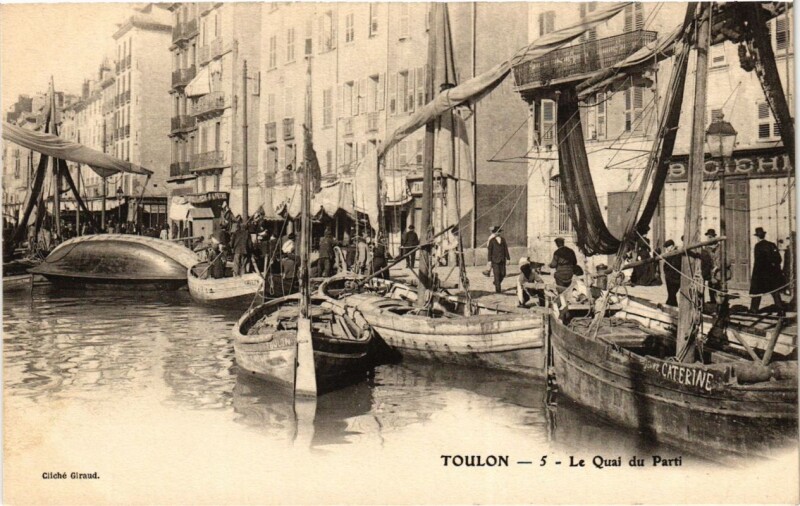 Carte postale ancienne Toulon Le Quai du Parti à Toulon