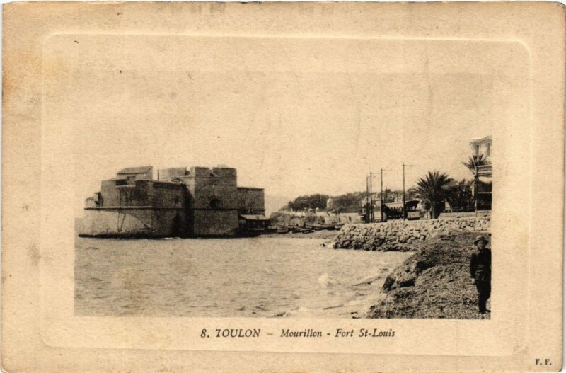 Carte postale ancienne Toulon Mourillon-Fort Saint-Louis à Toulon
