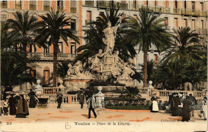 Carte postale ancienne Toulon Place de la Liberté à Toulon