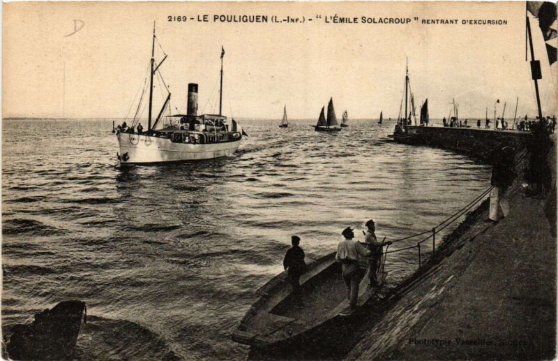 Carte postale ancienne Le Pouliguen - L'Emile Solacroup rentrant d'Excursion au Pouliguen