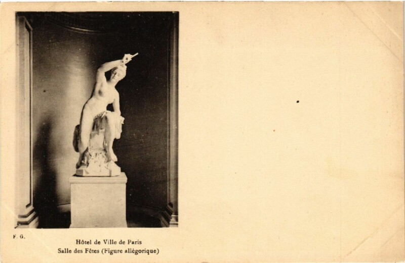 Carte postale ancienne Paris 4e Hotel de Ville-Salle des Fétes à Paris 4e
