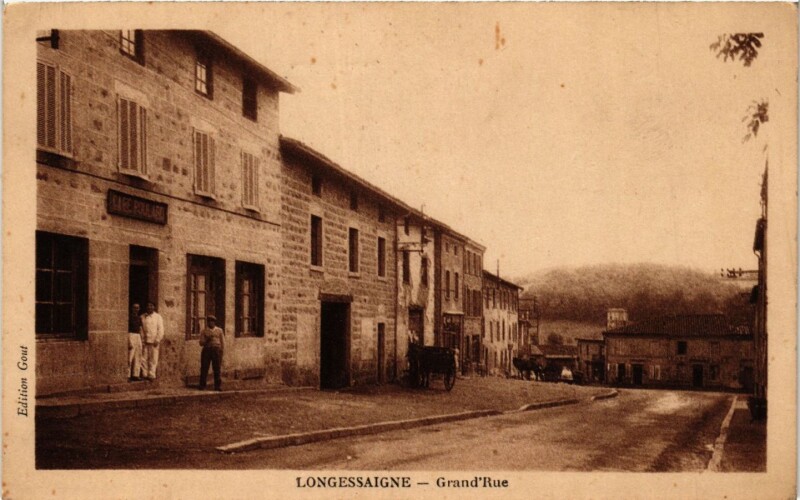 Carte postale ancienne Longessainge - Grand Rue à Longes