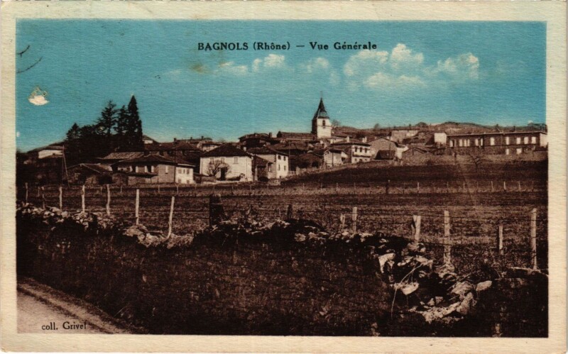 Carte postale ancienne Bagnols - Vue générale à Bagnols