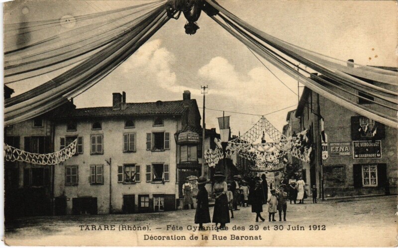 Carte postale ancienne Tarare - Fete Gymniques des 29 et 30 Juin 1912 à Tarare
