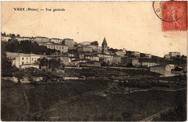 Carte postale ancienne Vaux - Vue générale