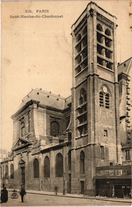 Carte postale ancienne Paris 5e-Eglise Saint Nicolas du Chardonnet à Paris 5e