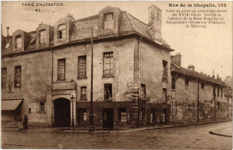 Carte postale ancienne Rue de la Chapelle, 122 à Paris 18e