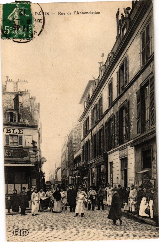 Carte postale ancienne Rue de l'Annonciation à Paris 16e