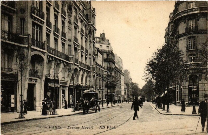 Carte postale ancienne Avenue Mozart à Paris 16e