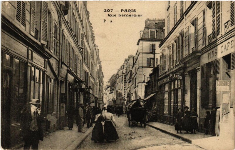 Carte postale ancienne Rue Lemercier à Paris 17e