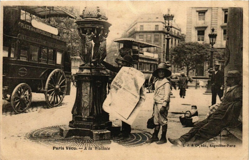 Carte postale ancienne A la Wallace à Paris