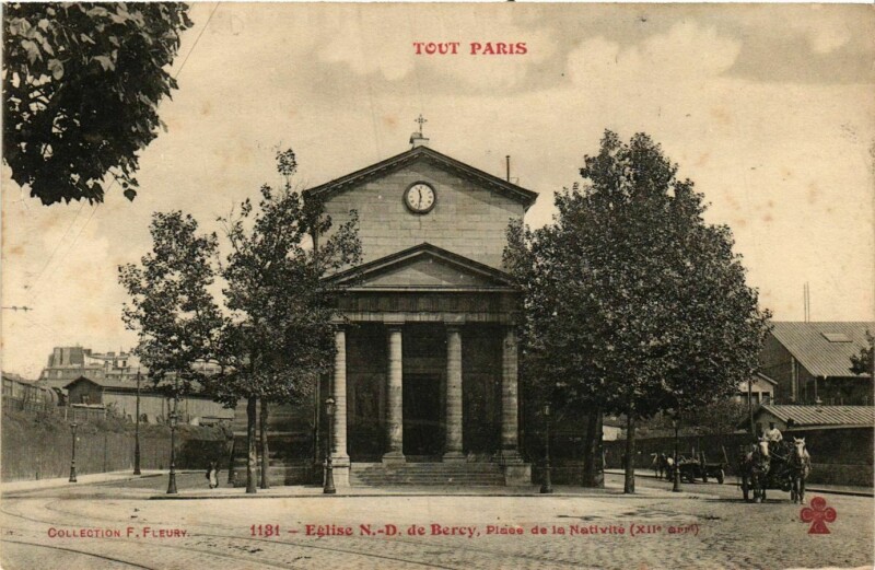 Carte postale ancienne Eglise Notre-Dame de Bercy, Place de la Nativité à Paris 12e