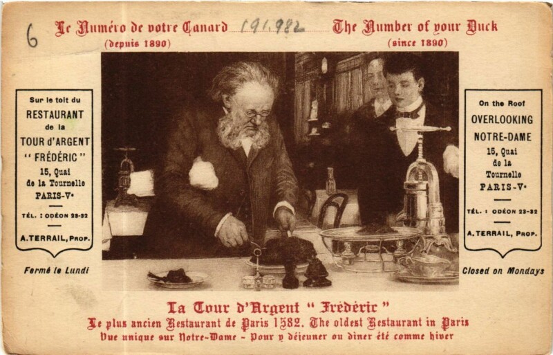 Carte postale ancienne Paris 5e La Tour D'Argent 15, Quai de la Tournelle à Paris 5e