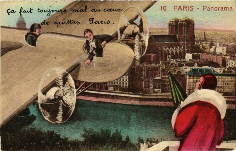 Carte postale ancienne Paris 4e Panorama à Paris 4e
