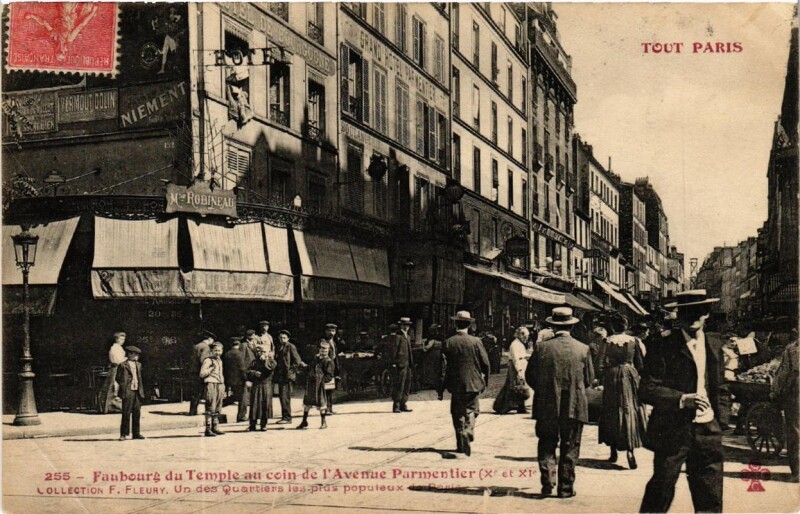 Carte postale ancienne Tout Paris (11e) 255 Faubourg du Temple à Paris 11e