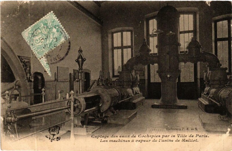 Carte postale ancienne Captage des Eaux de Cochepies à Maillot