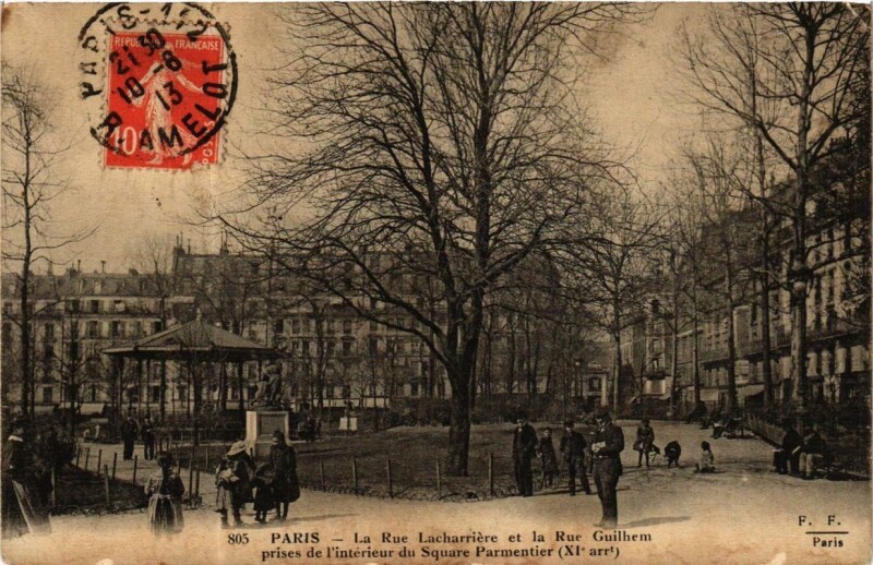 Carte postale ancienne Paris 11e Rue Lacharriere, Rue Guilhem F. Fleury à Paris 11e