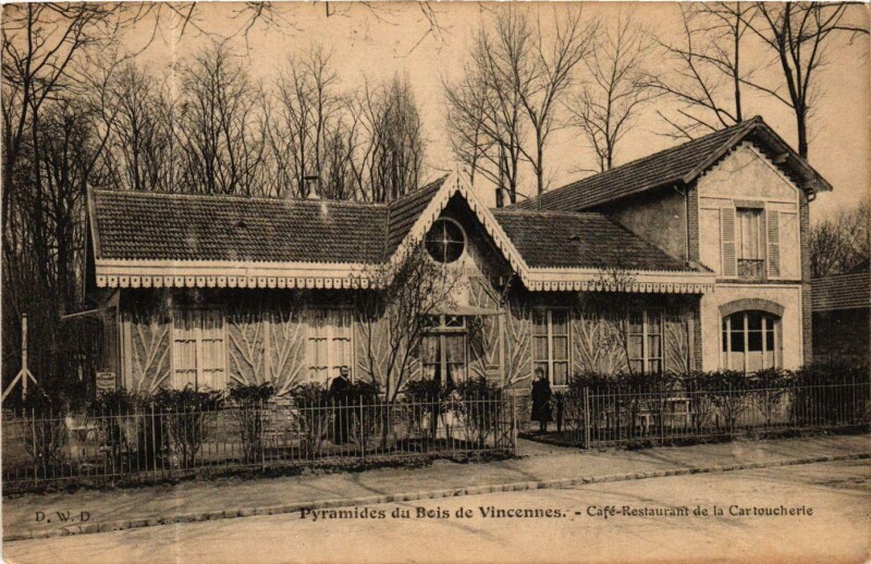 Carte postale ancienne Paris 12e Cafe-Restaurant de la Cartoucherie à Paris 12e